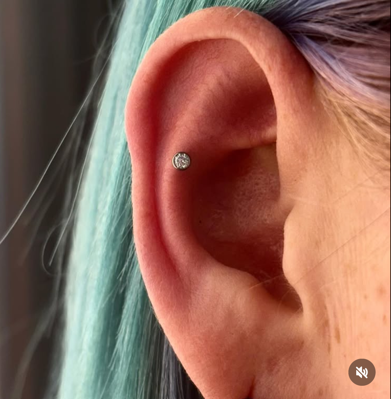Single crystal conch stud